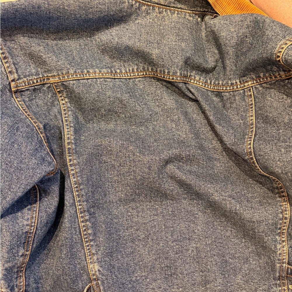 GAP Blue Denim Jacket with Tan Corduroy Collar - Picture 6 of 7